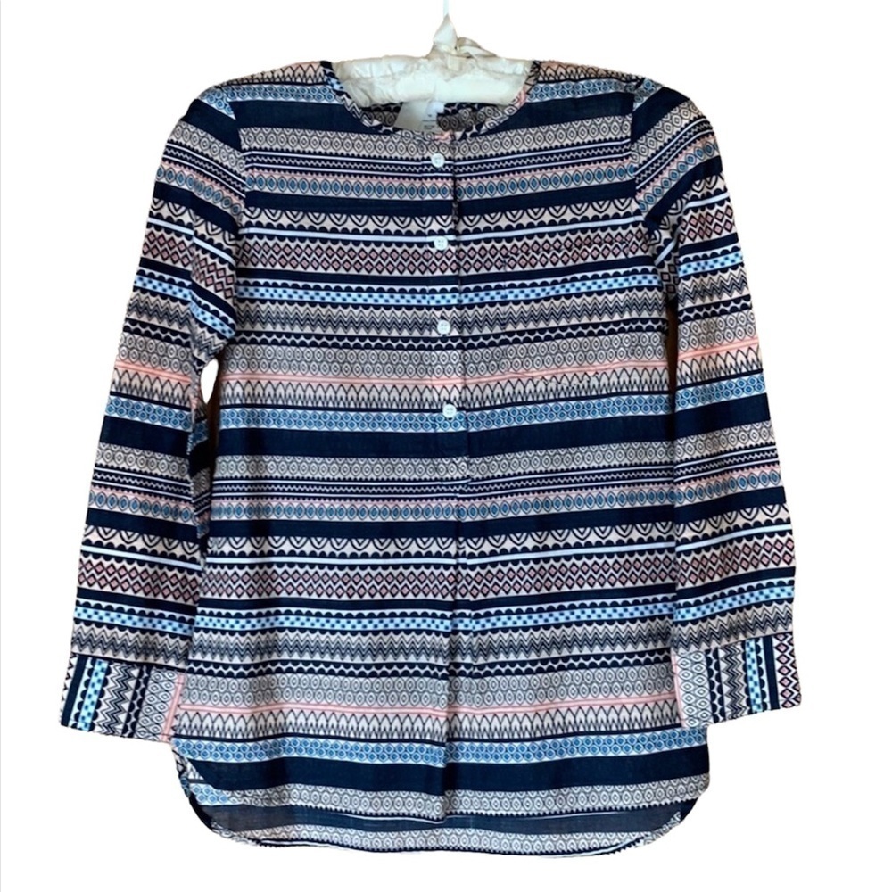 Girl’s CrewCut striped popover blouse Size 10